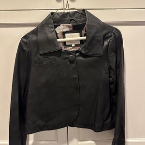 Madison Marcus Black Leather jacket Sz Small